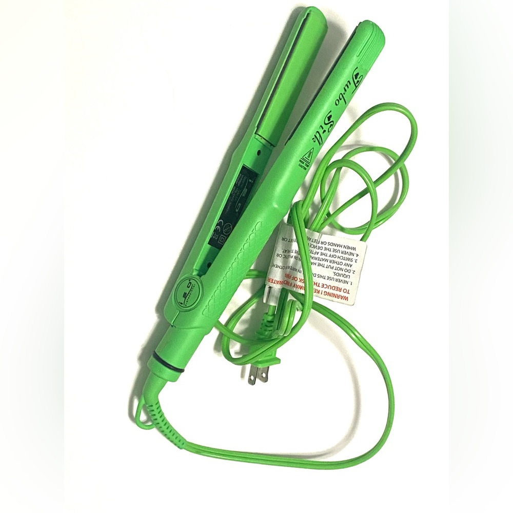 ISO Beauty Bright Green Turbo Silk Flat Iron